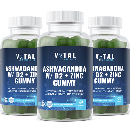 Ashwagandha w/D2 + Zinc Gummy